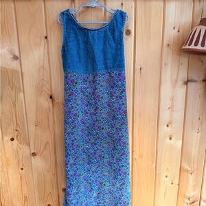 Amy Byer Blue Floral Maxi Dress